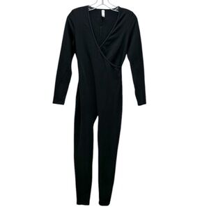 American Apparel Black Unitard Catsuit Jumpsuit Medium Bodycon Long Sleeve